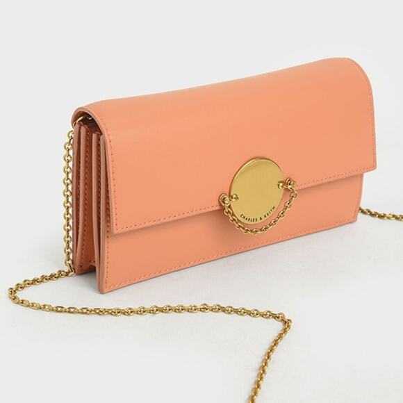 Charles and Keith Metallic Push-Lock Wallet Crossbody bag - Picture 3 of 7